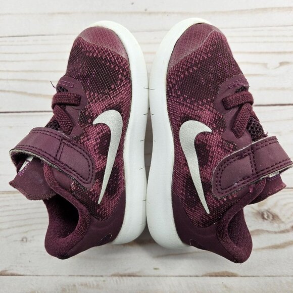 Nike Free RN Sneakers Size 5C Raspberry Pink Purple Toddler Preschool 904261-601 - Picture 5 of 8